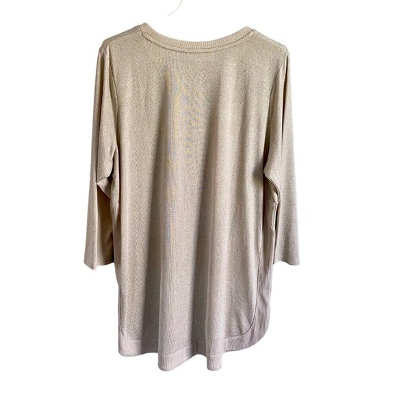 Kiss and Fly Embellished Knit Top With Handbag, Coffee, Shoes Women's Size 2X - Picture 9 of 12